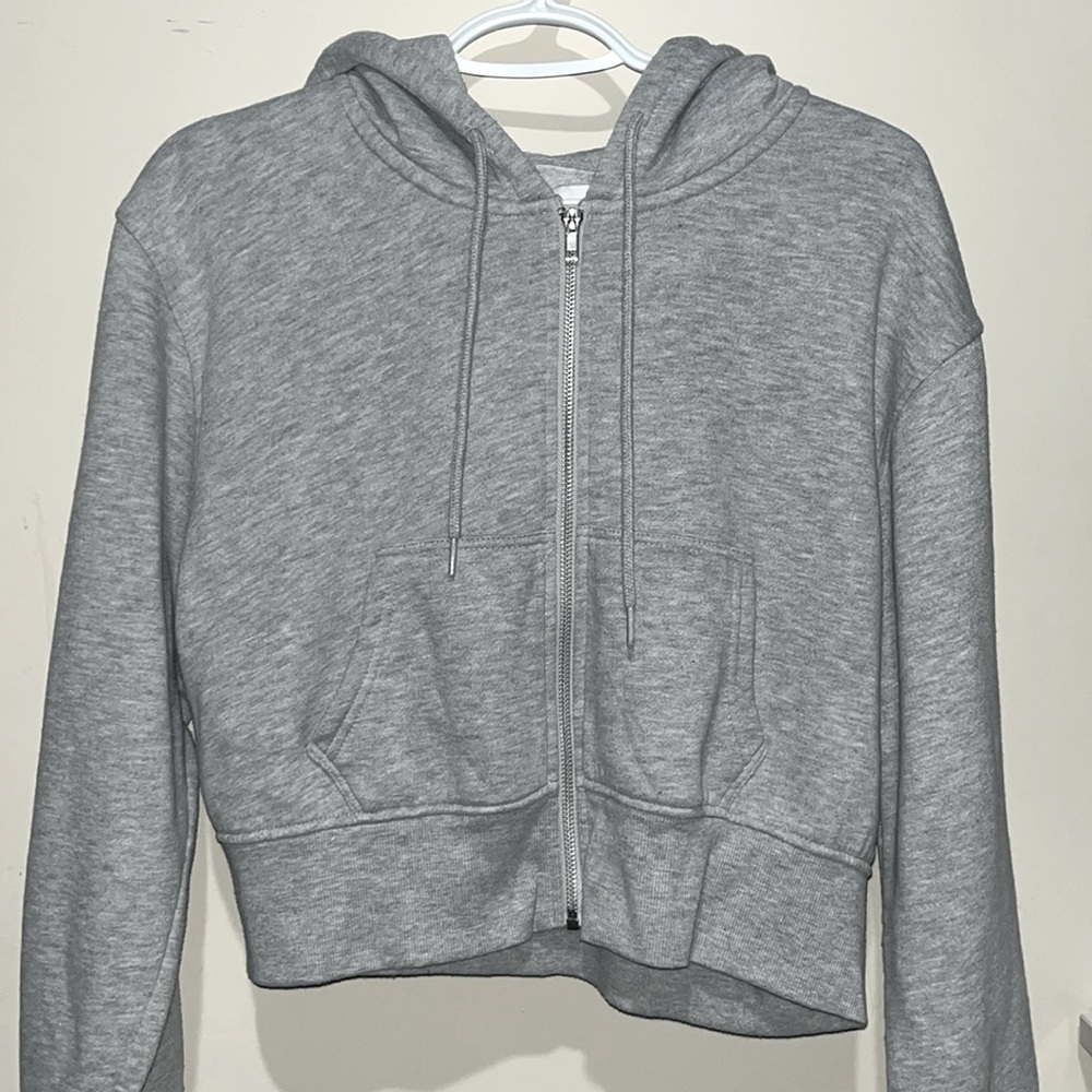 XL/TG SWS Active Cropped Zip (Grey)